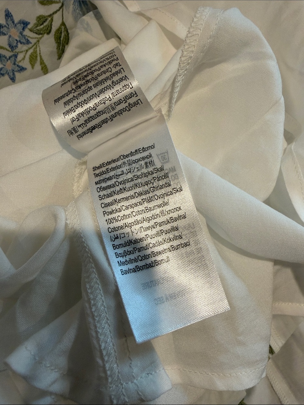 FARM Rio White Maxi Dress with Blue & Green Floral Embroidery - Picture 6 of 6